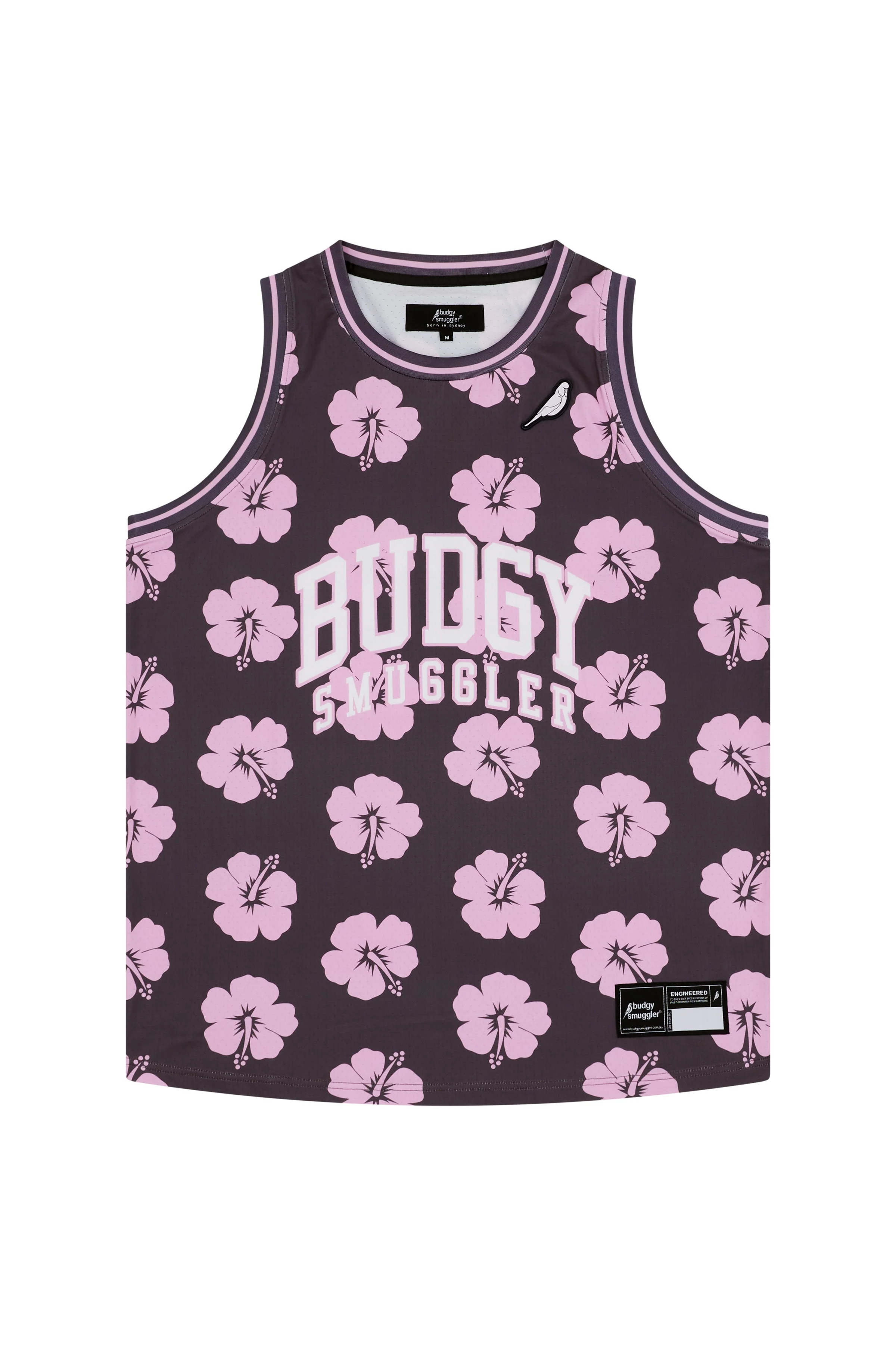 Basketball Vest in Brown Hibiscus - Image 3