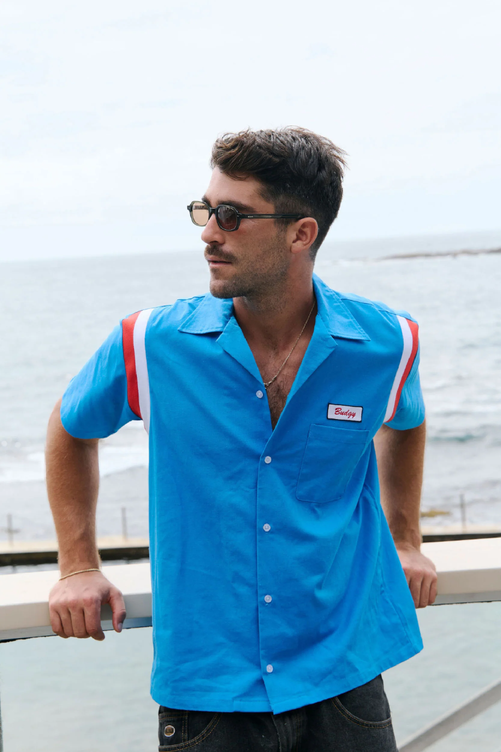 Mechanic Shirt in Blue Bowler