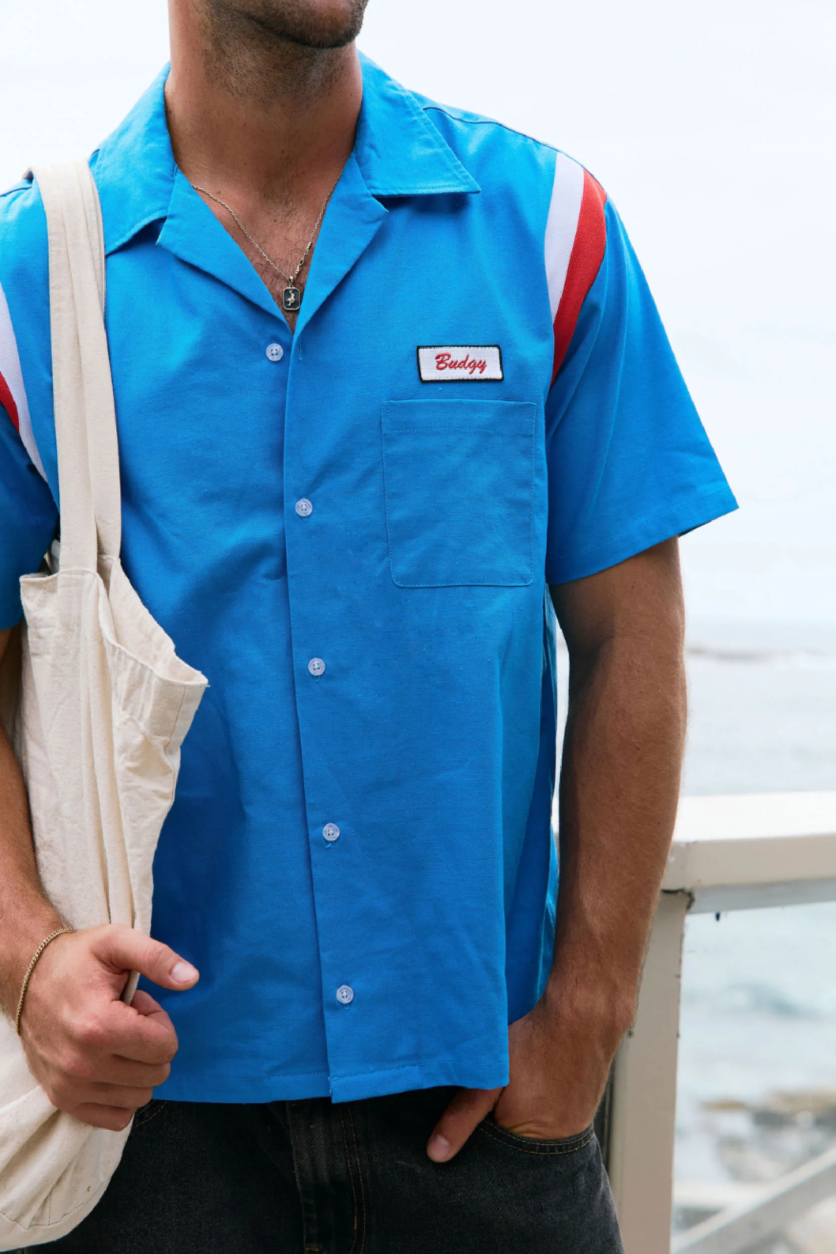 Mechanic Shirt in Blue Bowler - Image 7