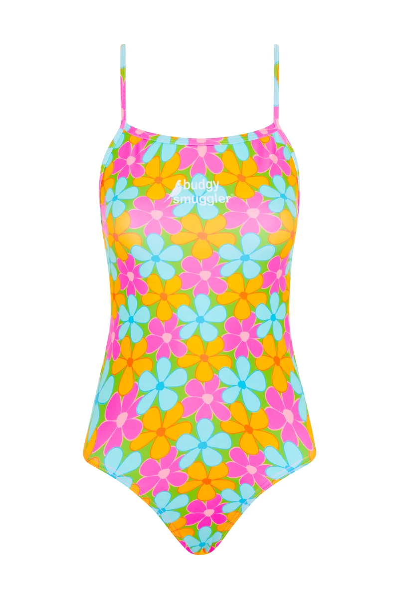 High Cut Racer in Fluro Flowers - Image 6