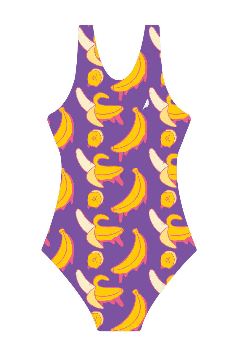 Girls One Piece in Drippy Bananas