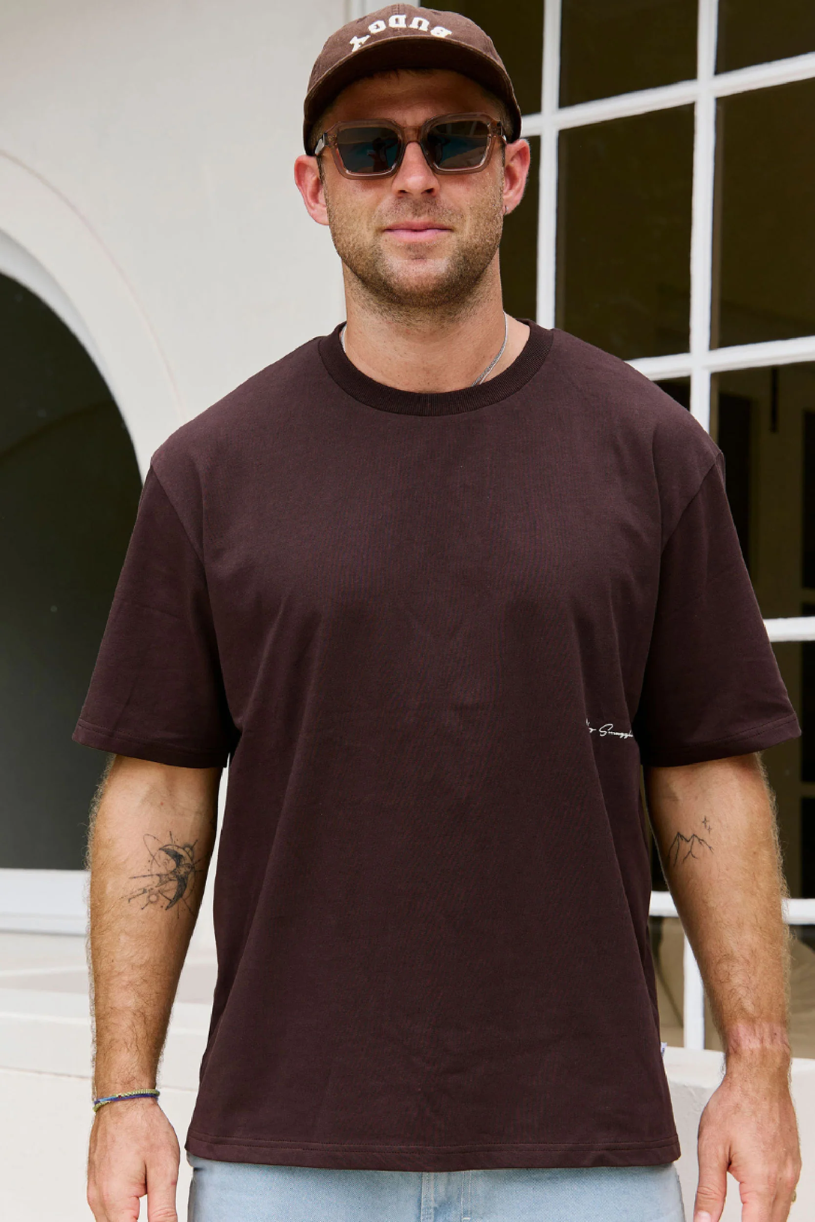 Heavyweight Brown Tee in Budgy - Image 5
