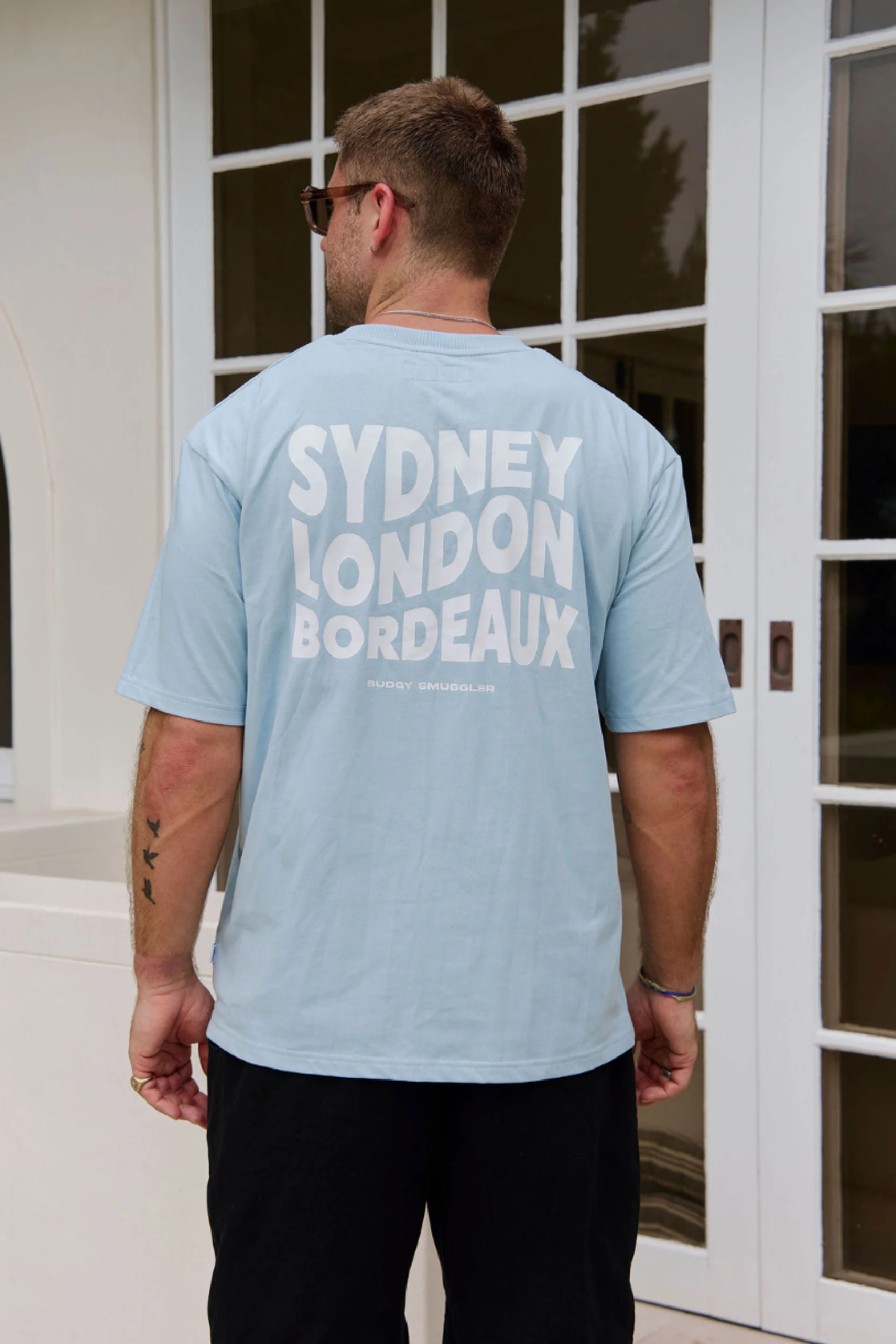 Heavyweight Light Blue Tee in Location