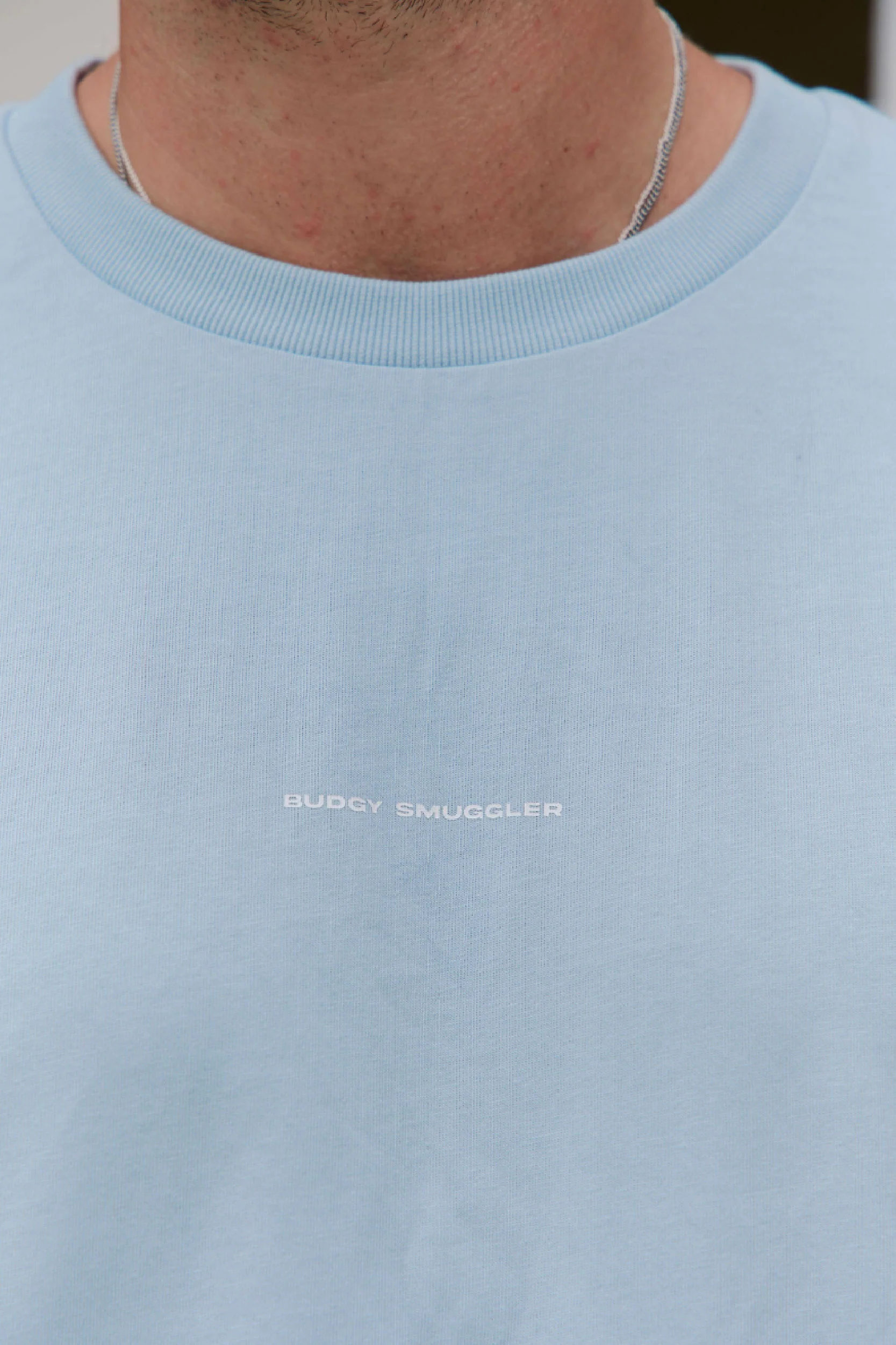 Heavyweight Light Blue Tee in Location - Image 5