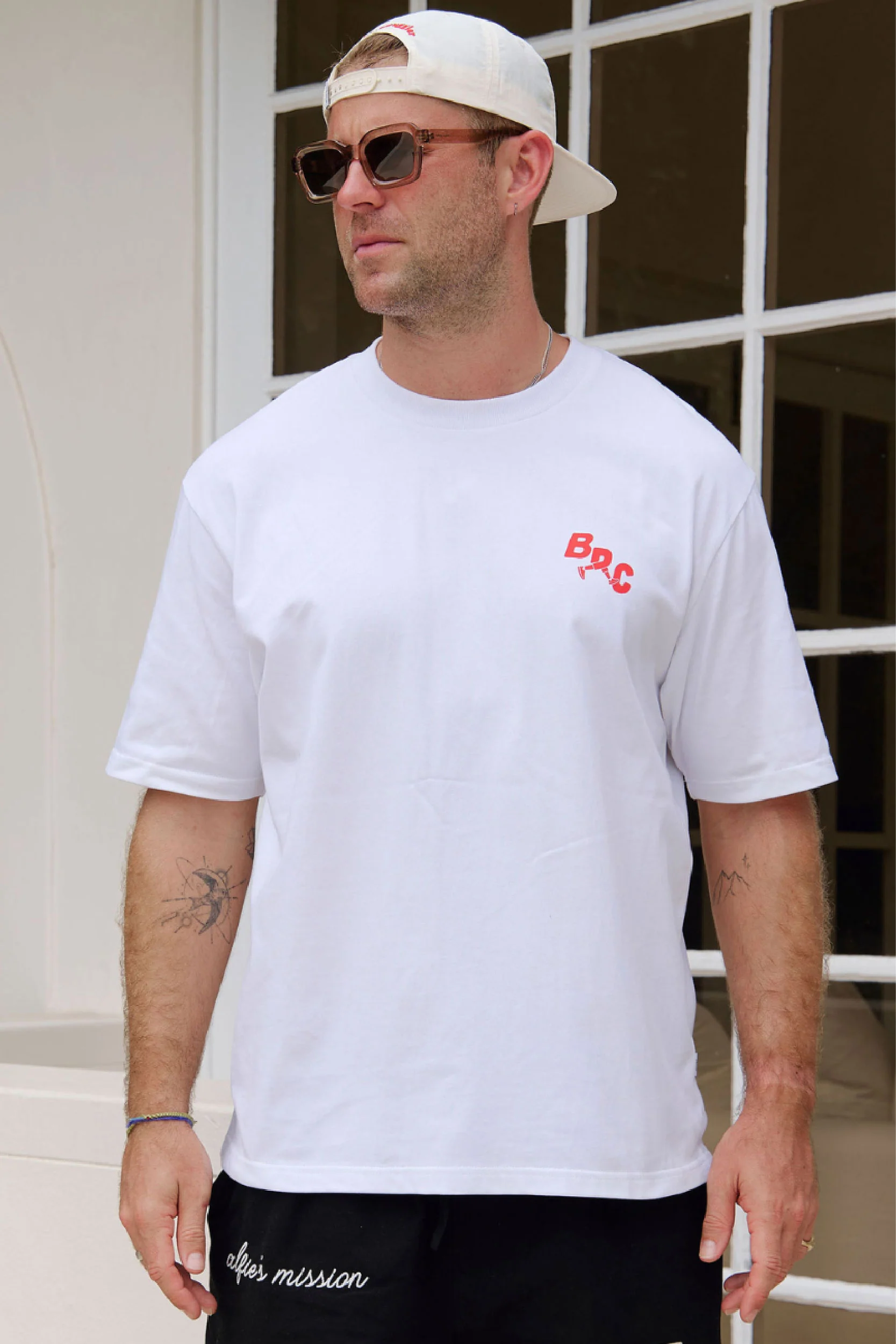 Heavyweight White Tee in Run Club - Image 2