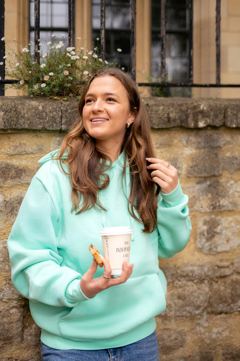 Hoodie in Teal Budgy Arch - Image 4