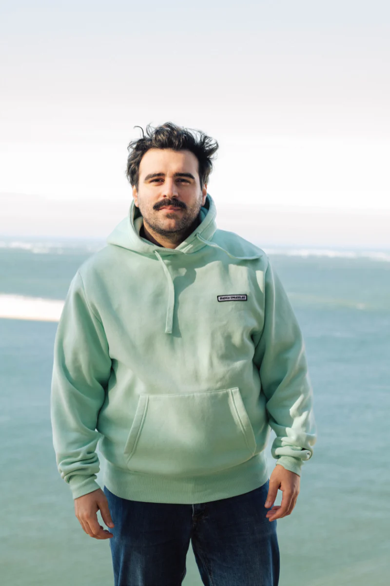 Hoodie in Teal Budgy Arch - Image 6