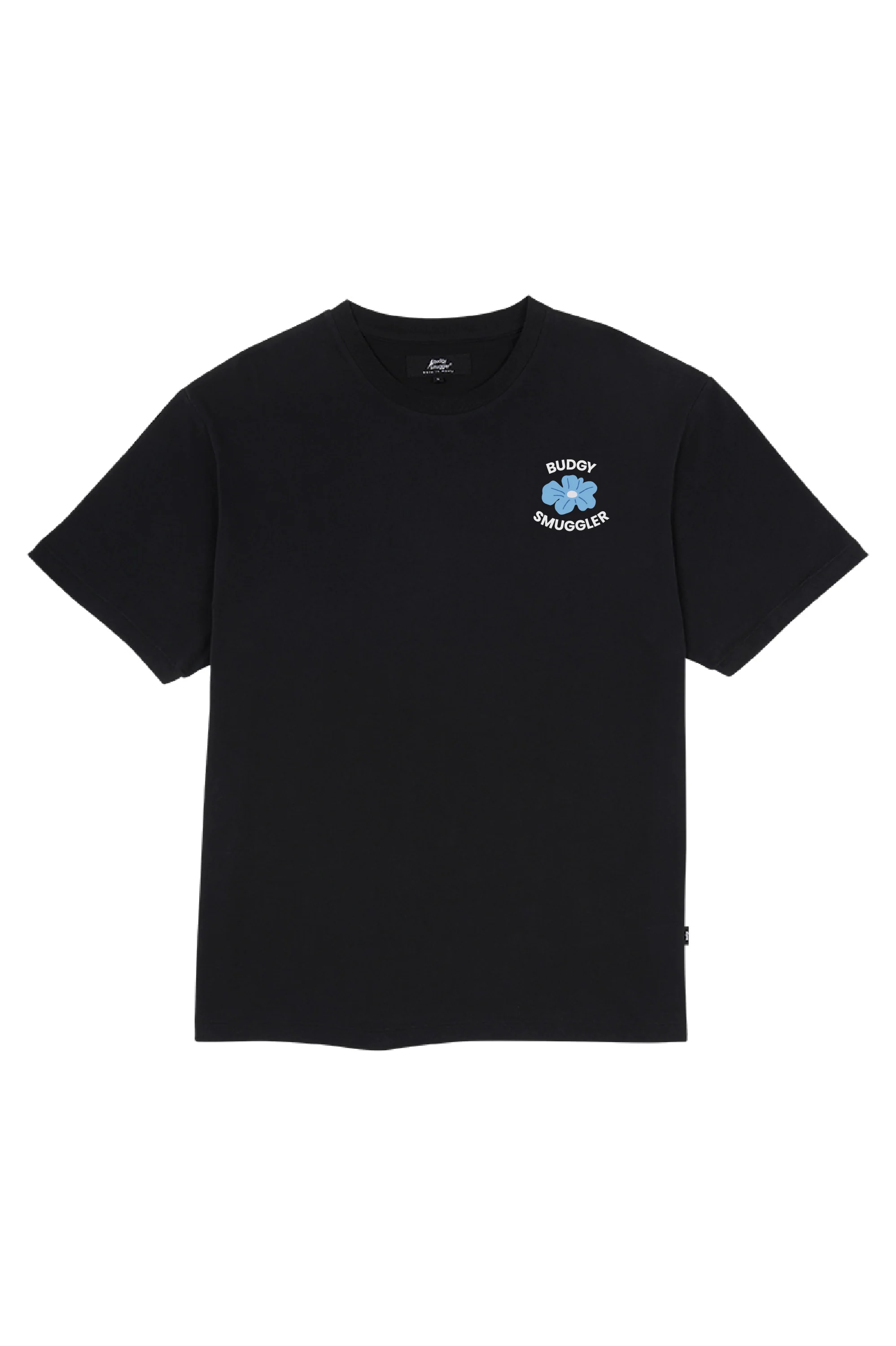 Lightweight Black Tee with Flowers - Image 2