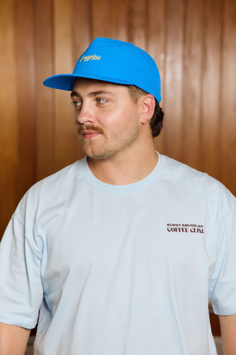 Lightweight Light Blue Tee with Coffee Club - Image 3
