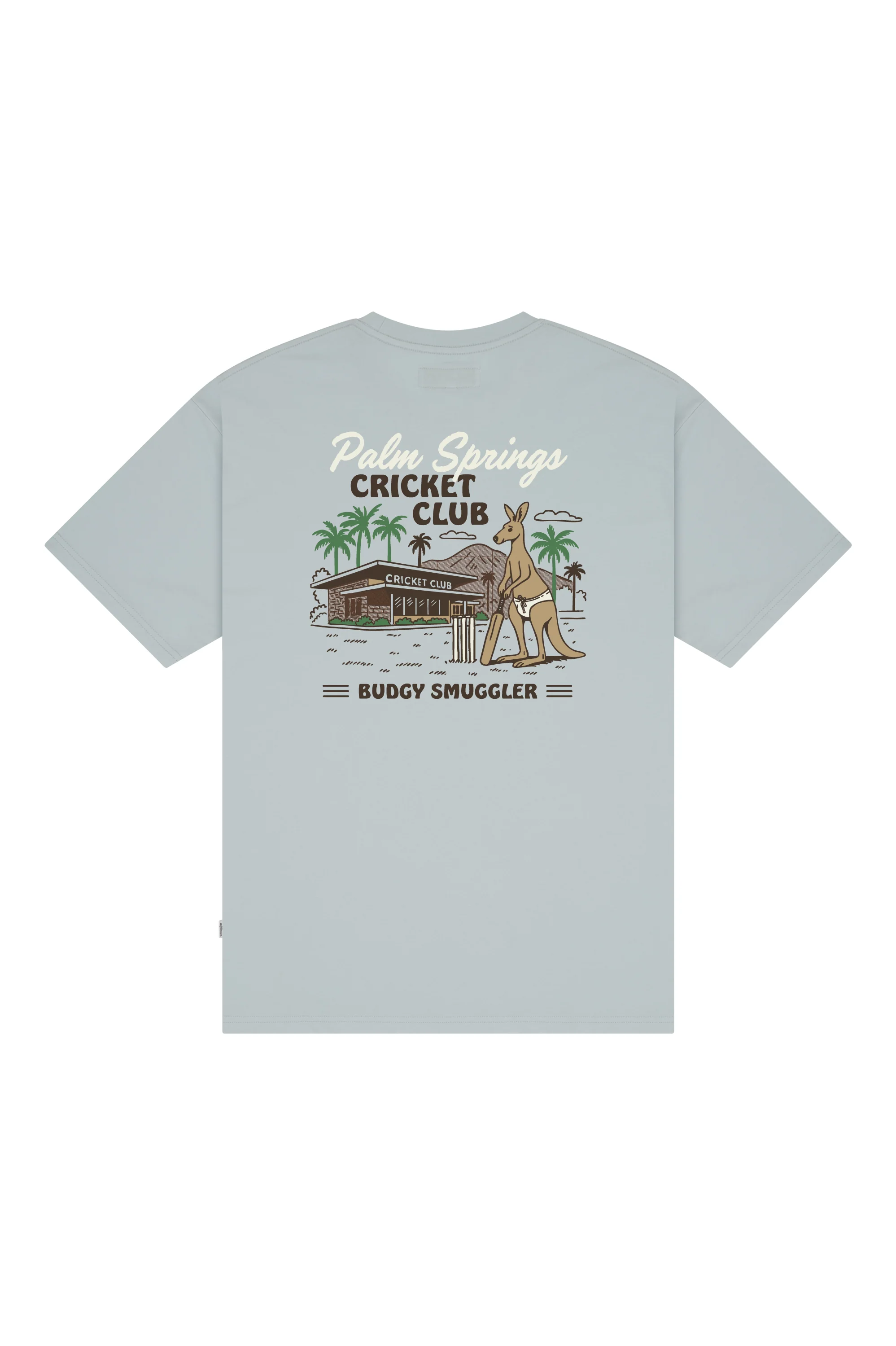 Lightweight Light Blue Tee with Palm Springs Cricket Club - Image 3