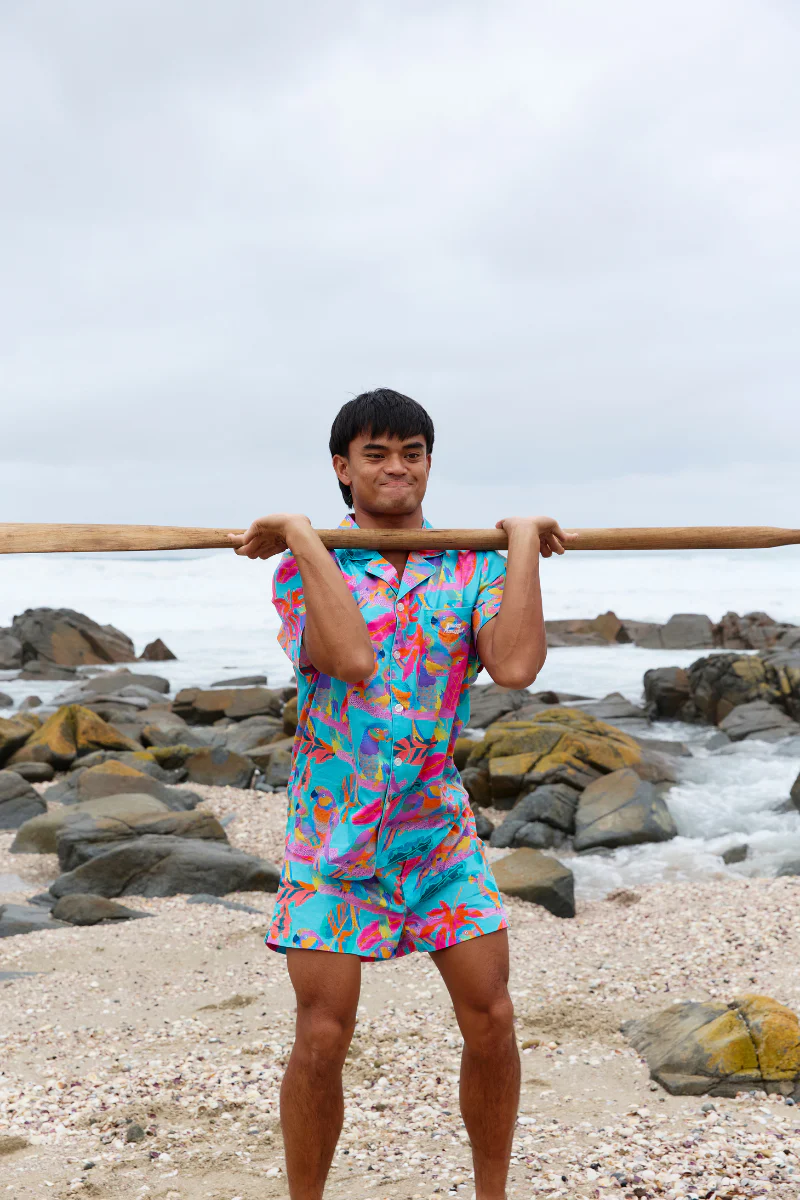 Men's Pyjama Set in Techno Parrots - Image 9