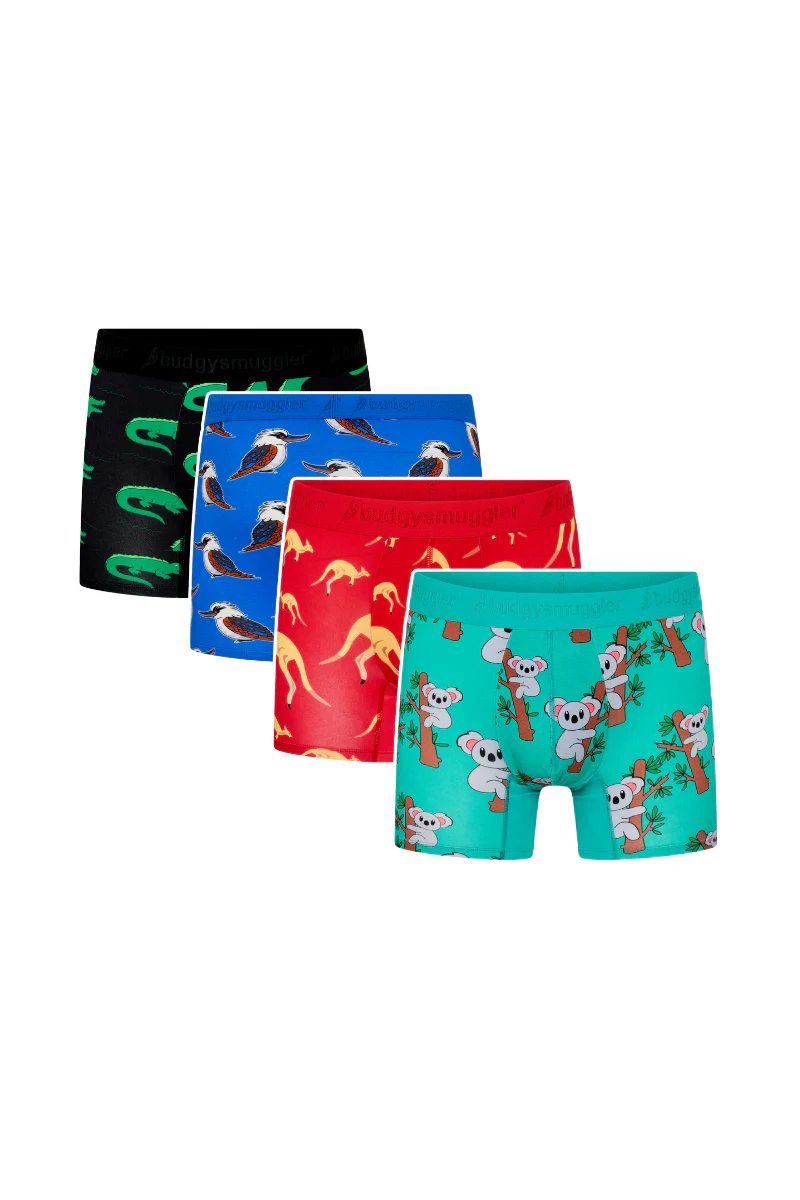 Men's Underwear Trunks 4 Pack in Aussie Animals - Image 2