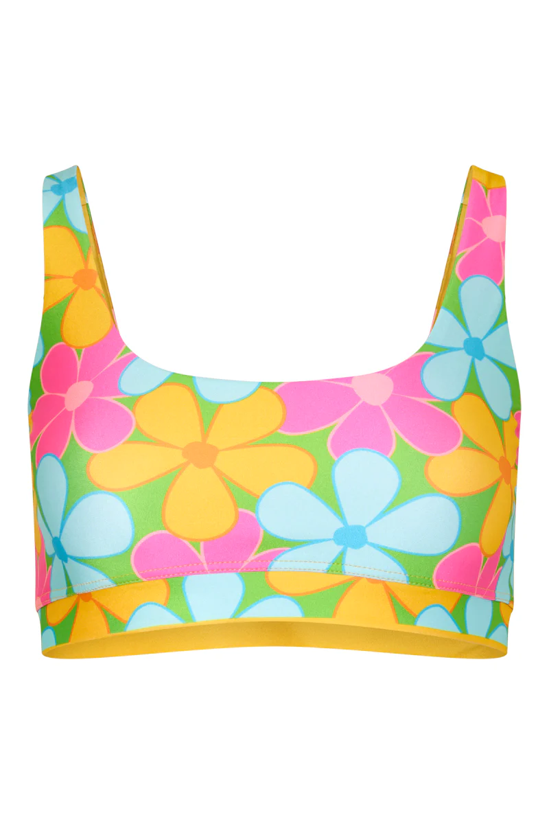 Palm Beach Top in Fluro Flowers - Image 4
