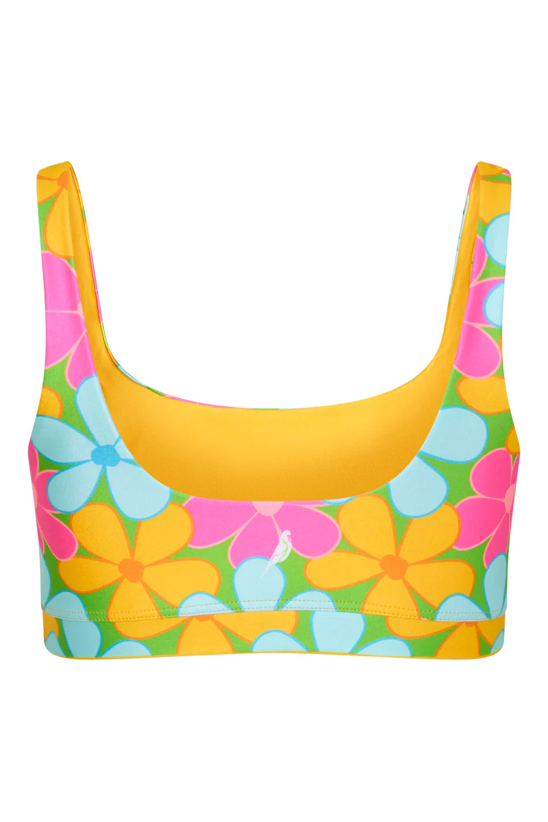 Palm Beach Top in Fluro Flowers - Image 5