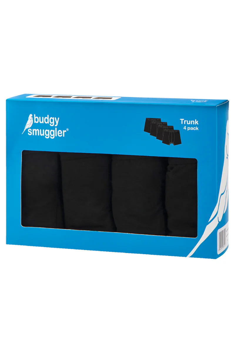 Men's Underwear Trunks 4 Pack in Black - Image 2