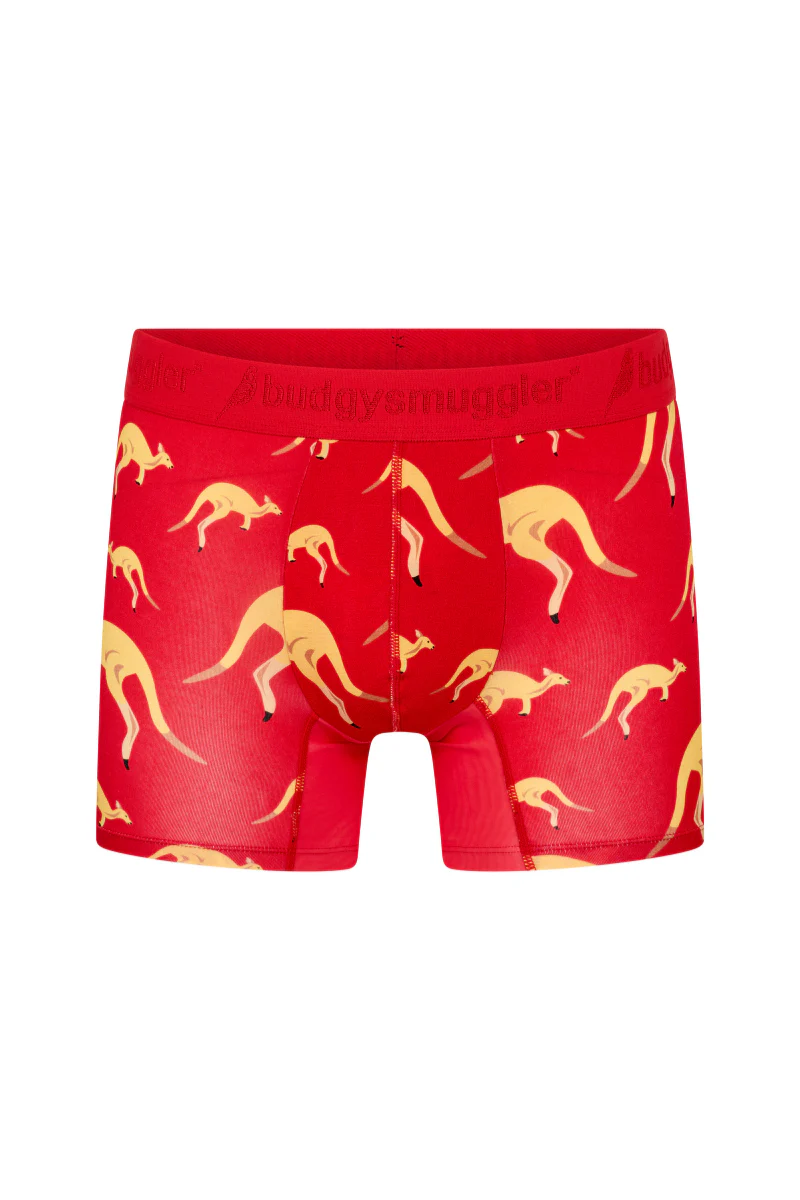 Men's Underwear Trunks in Red Kangaroo