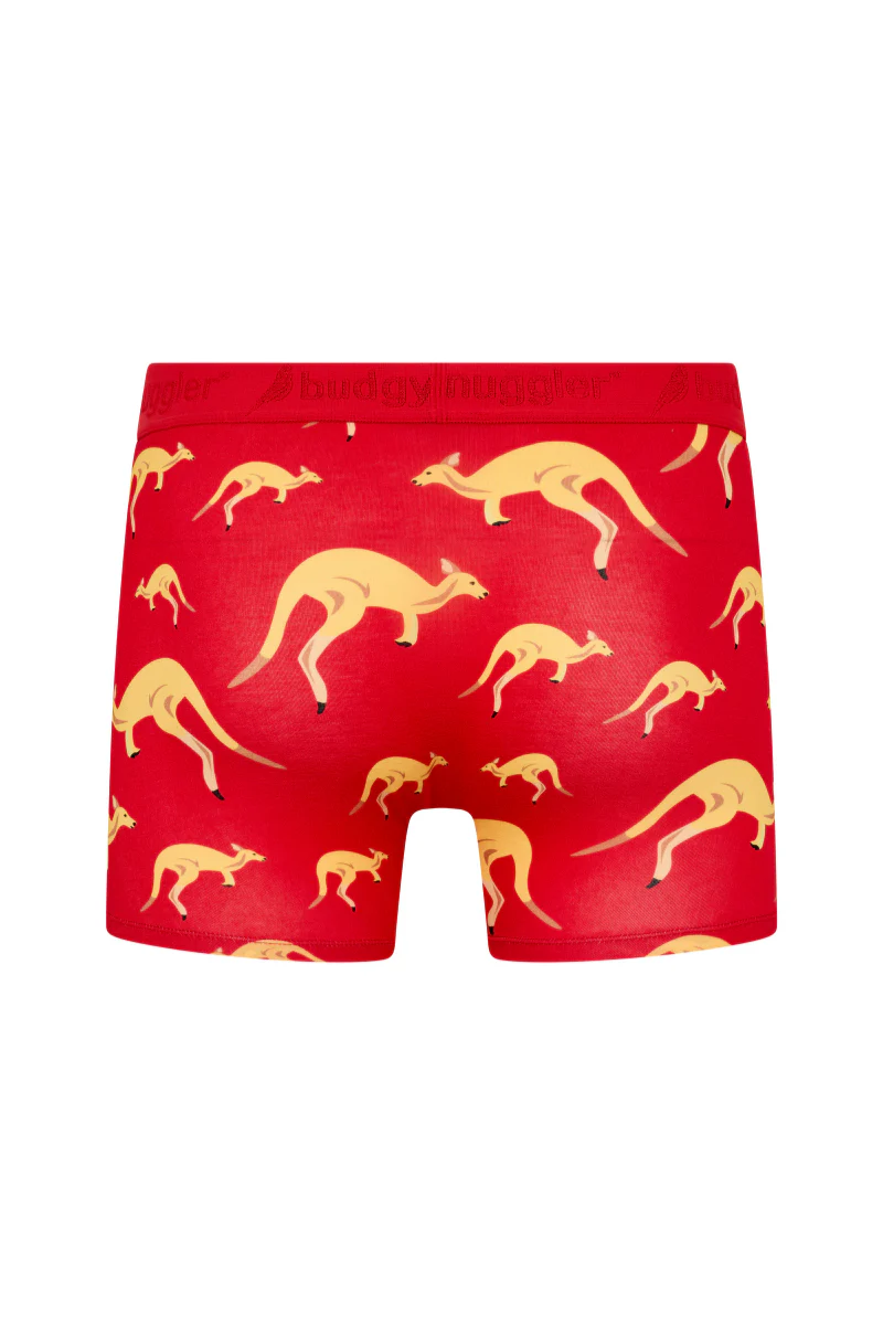 Men's Underwear Trunks in Red Kangaroo - Image 5