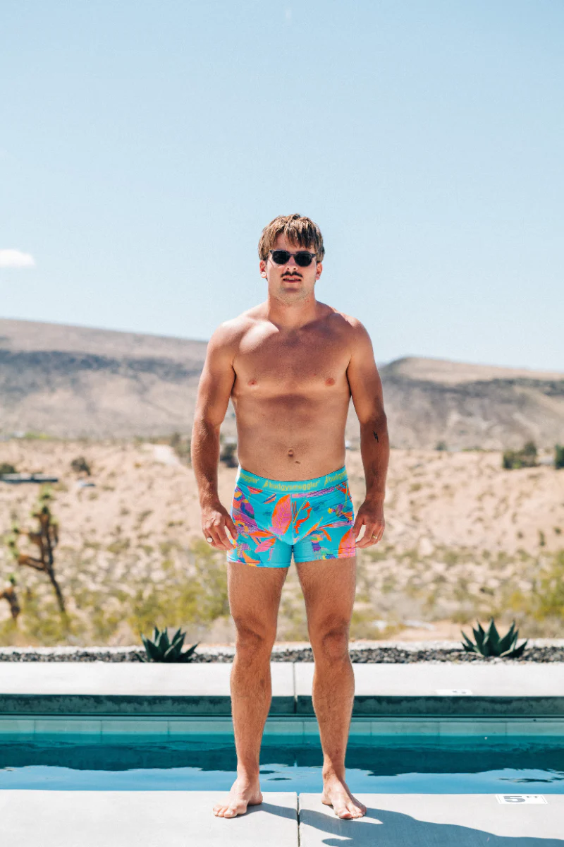 Men's Underwear Trunks in Techno Parrots - Image 3