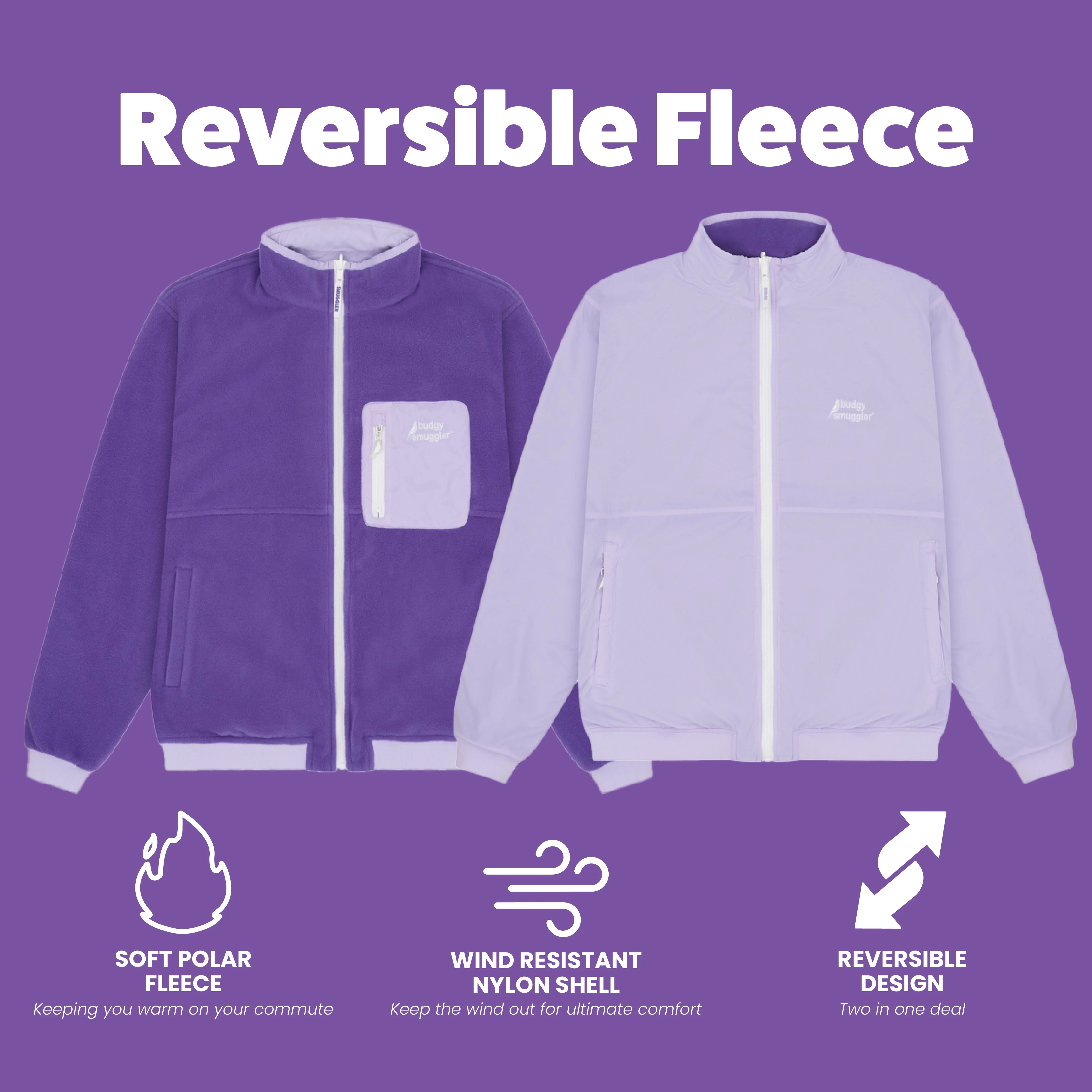 Reversible Fleece In Purple - Image 2