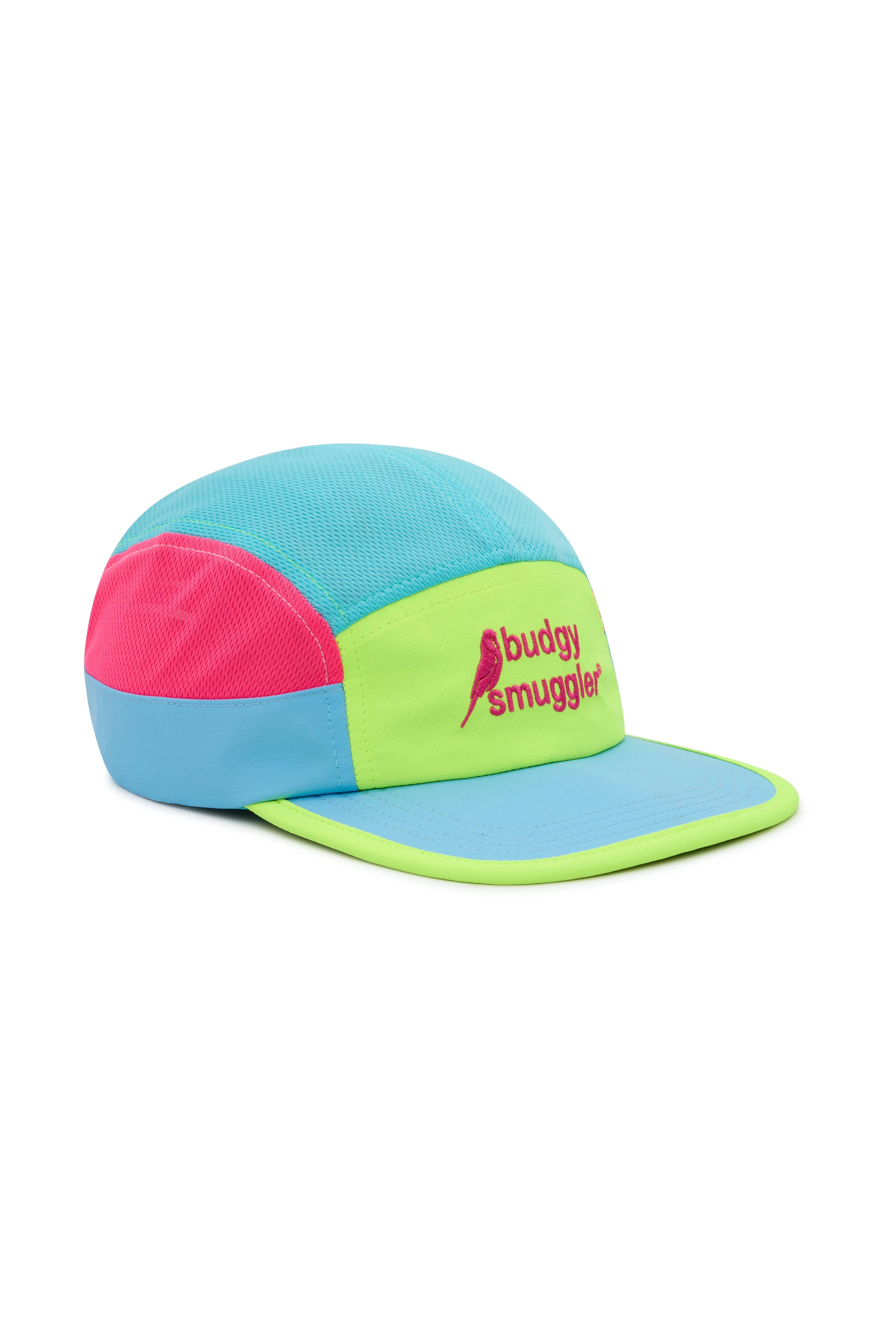 Running Cap in Yellow Blue Pink - Image 2