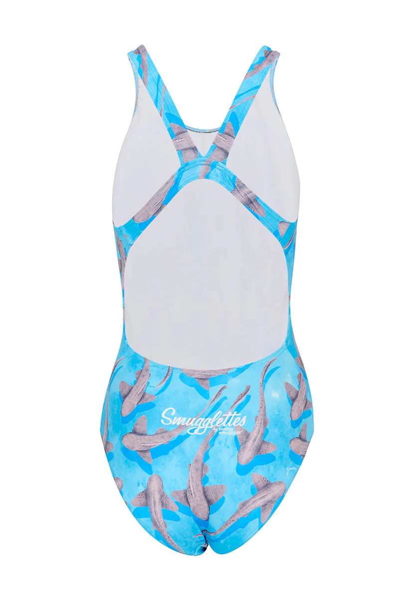 Thick Strap Racer in Sharks - Image 2