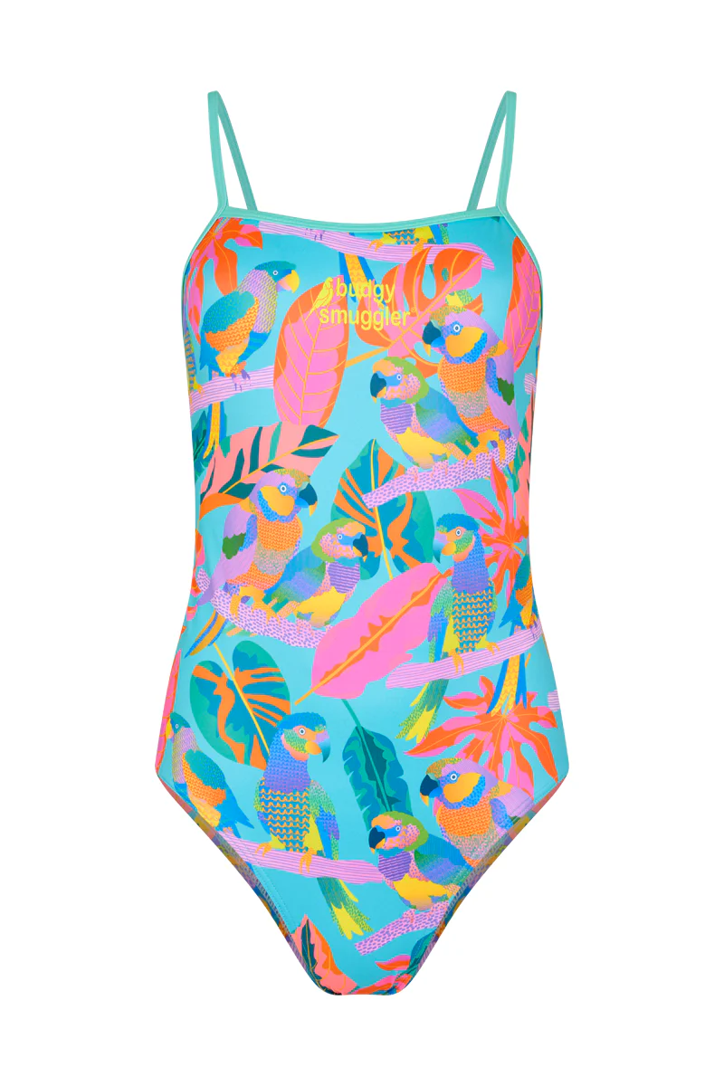 Thin Strap Racer in Techno Parrots - Image 5