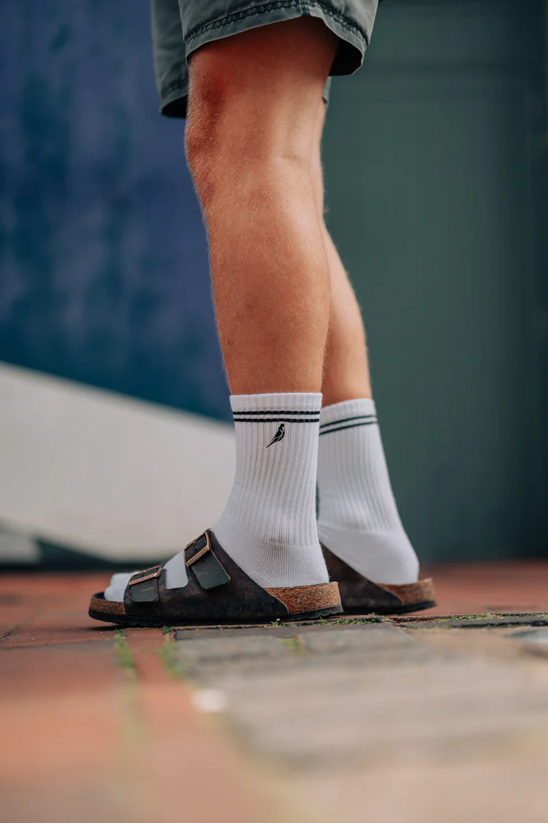 White Budgy Crew Socks - Image 4