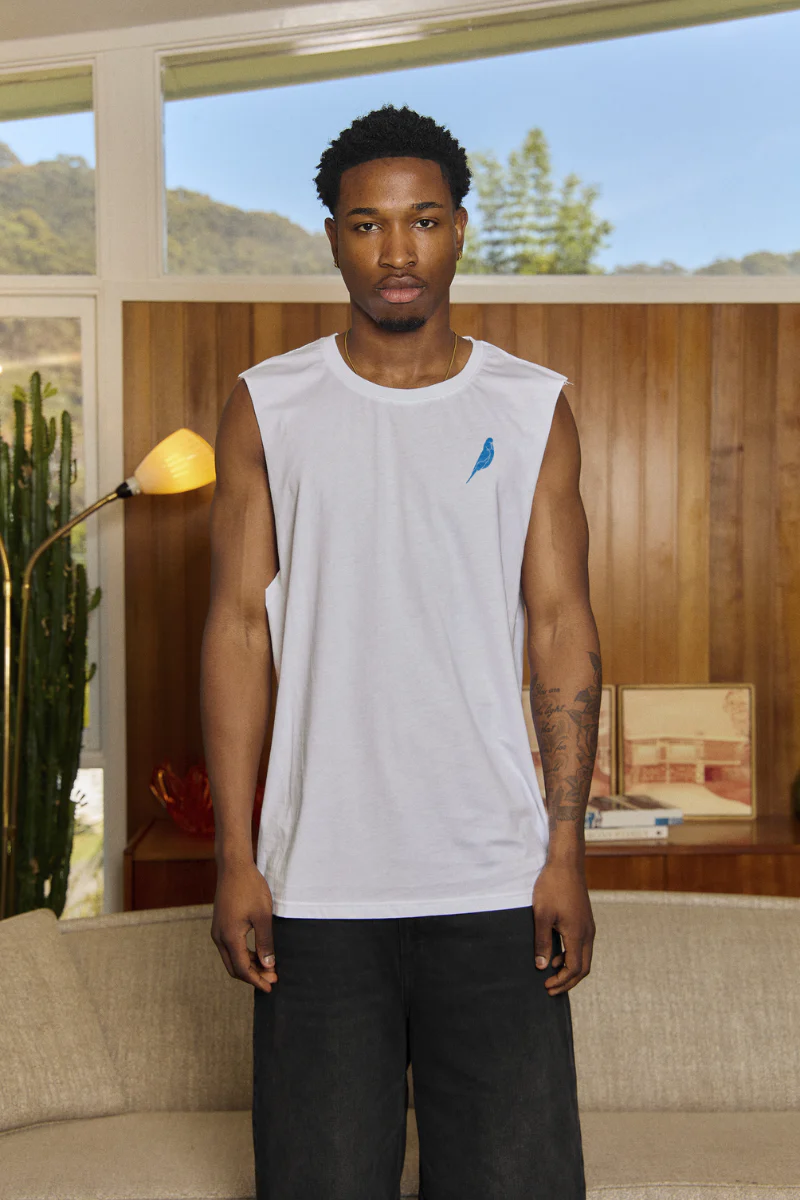 White Singlet with Budgy Arch - Image 2