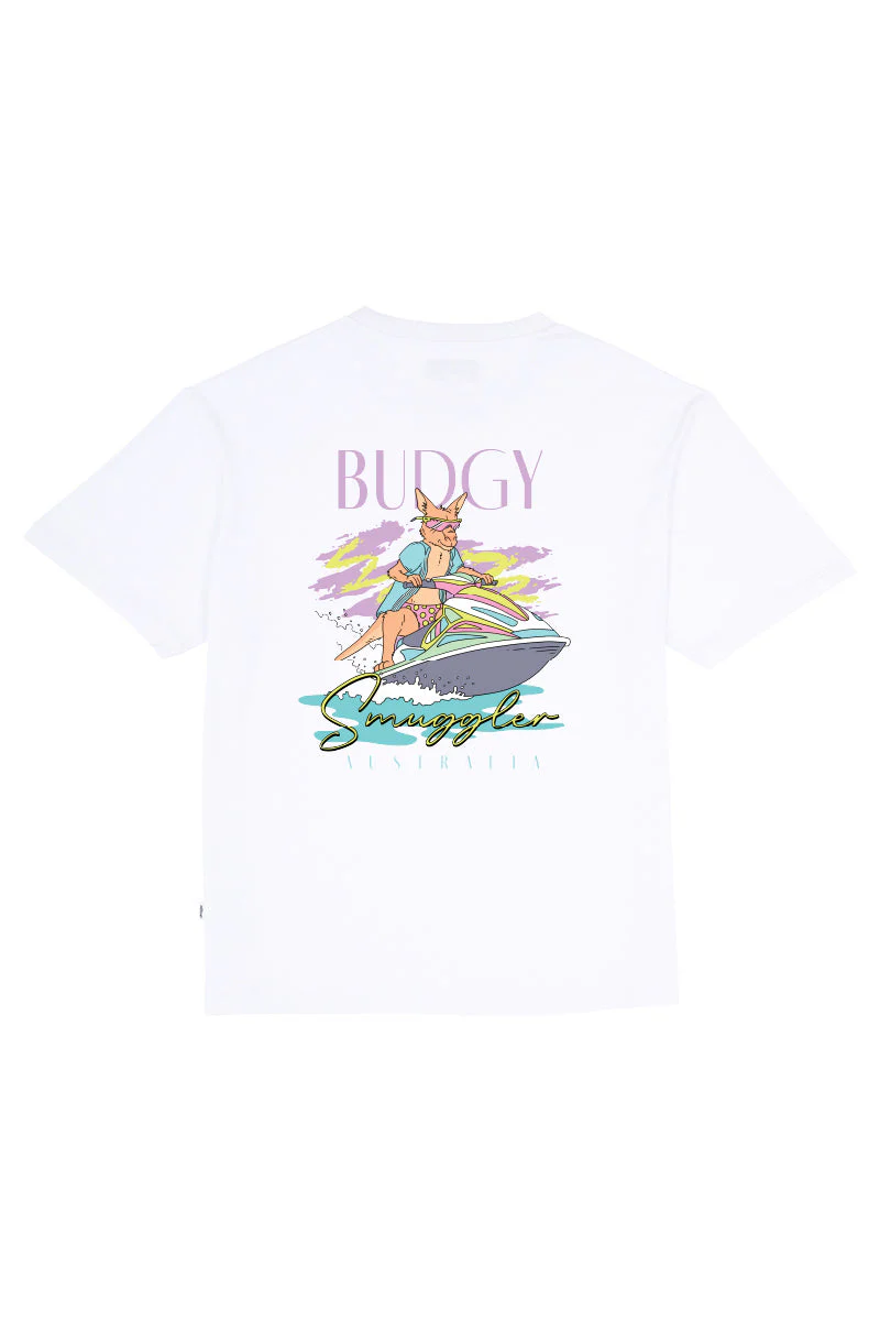 White Tee with Kangaroo Jetski - Image 8