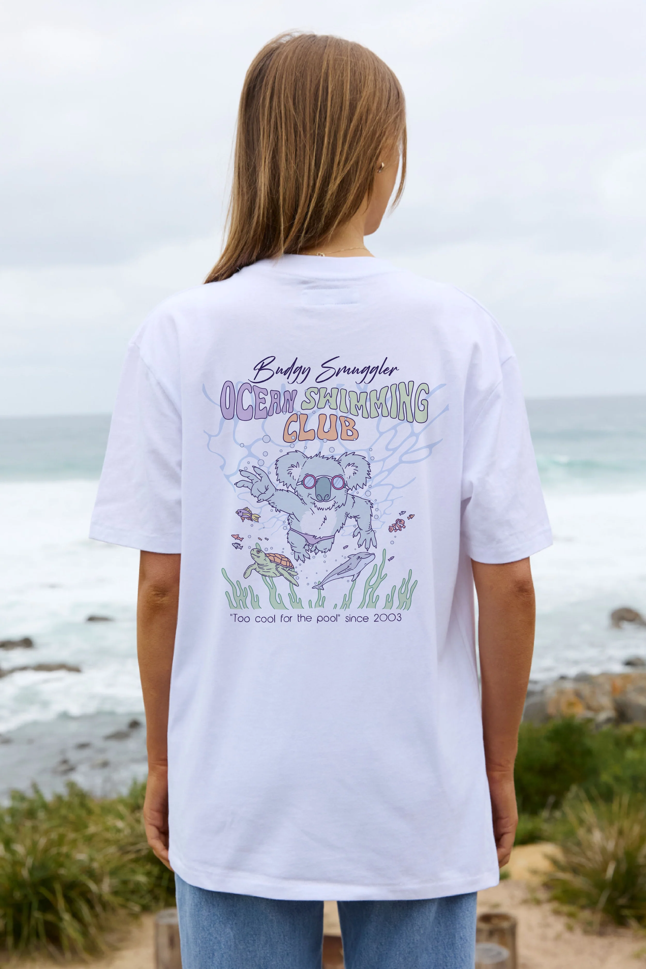 White Tee with Ocean Swim Club - Image 3