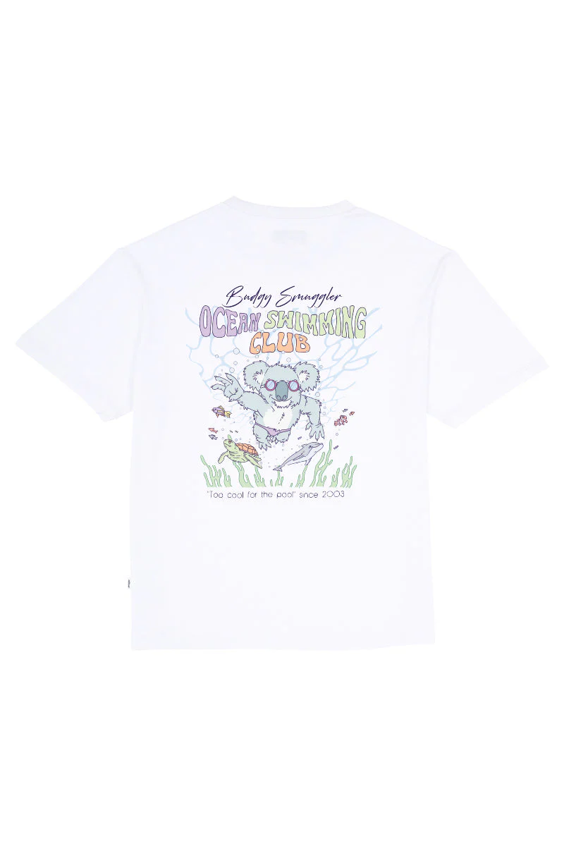 White Tee with Ocean Swim Club - Image 5