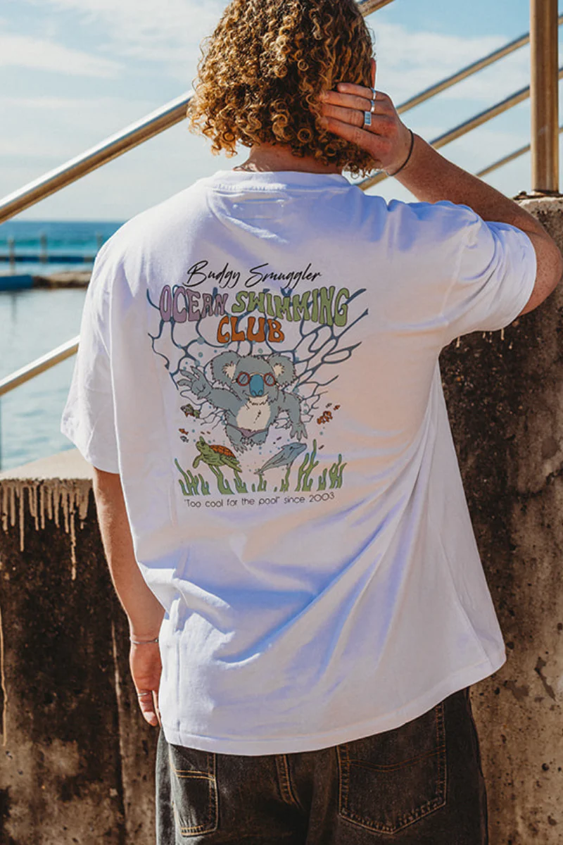 White Tee with Ocean Swim Club - Image 8
