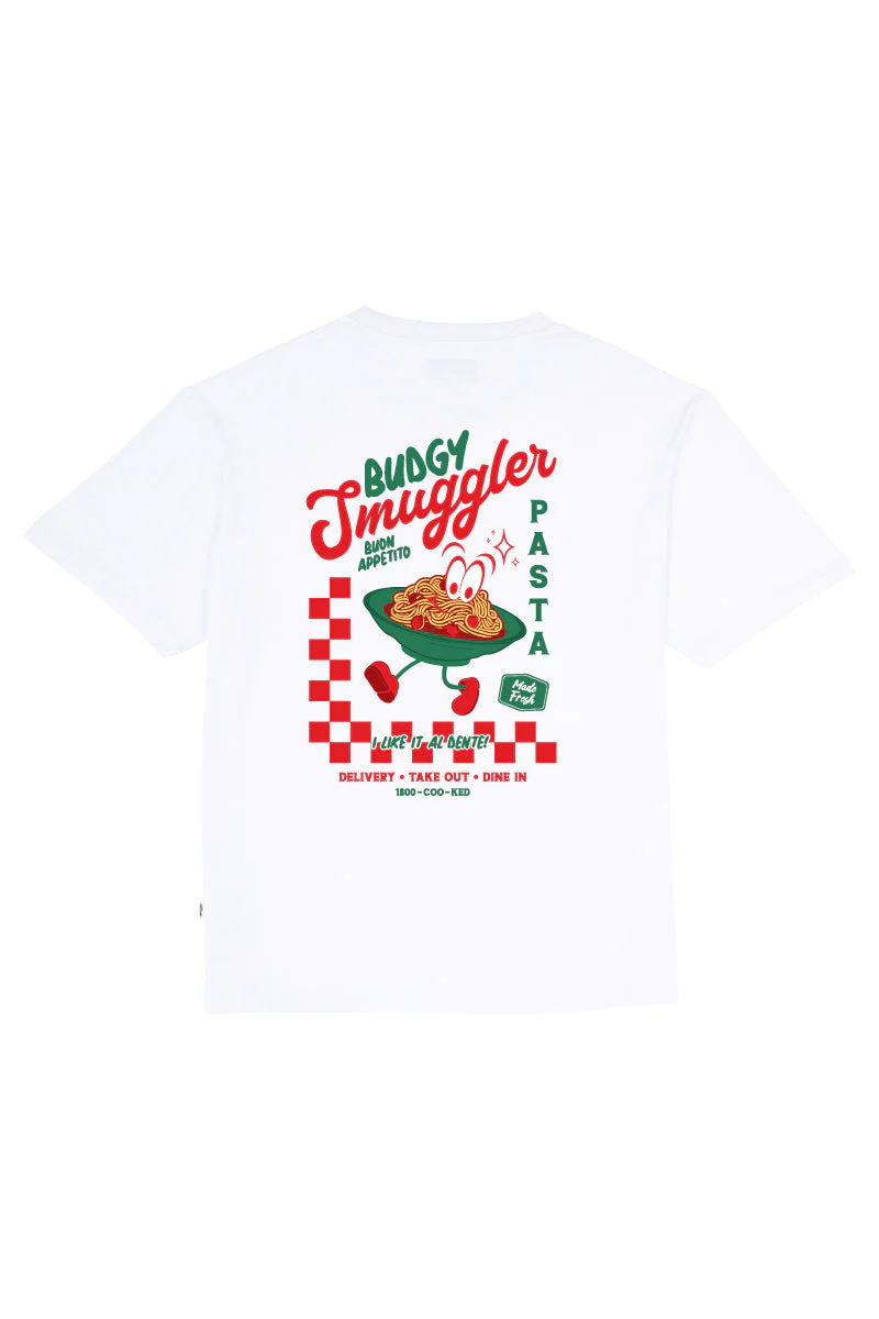 White Tee with Pasta Shop - Image 6