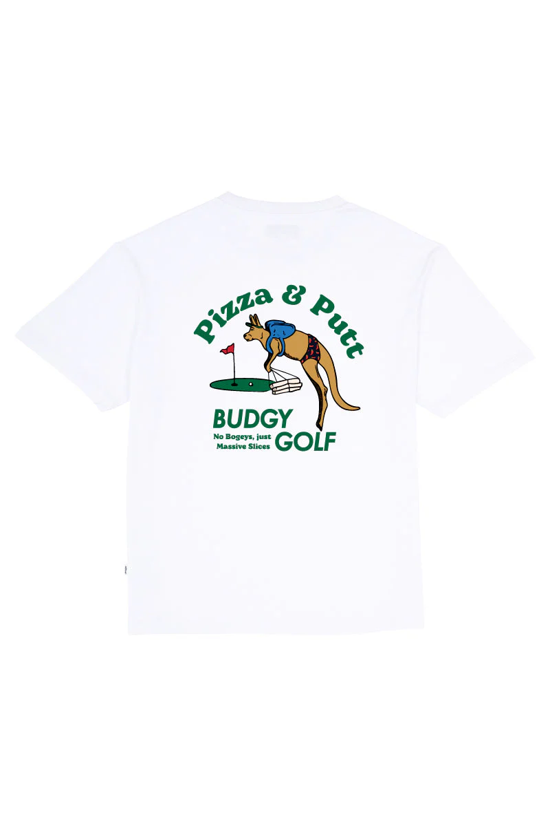 White Tee with Pizza and Putt - Image 7