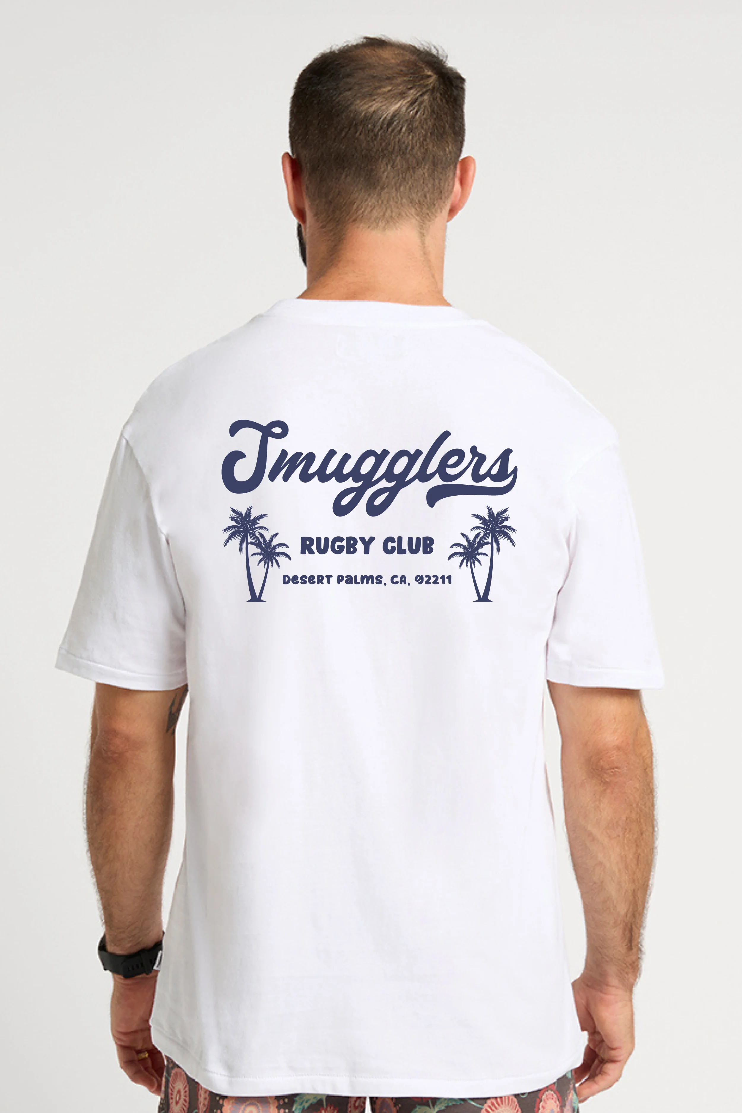 White Tee with Rugby Club