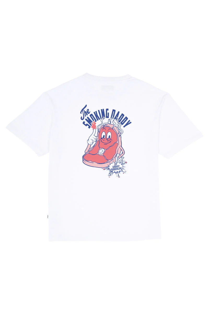 White Tee with Smoking Daddy - Image 3
