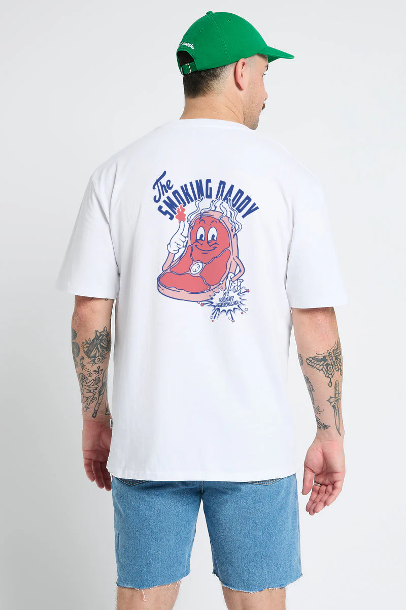 White Tee with Smoking Daddy - Image 6
