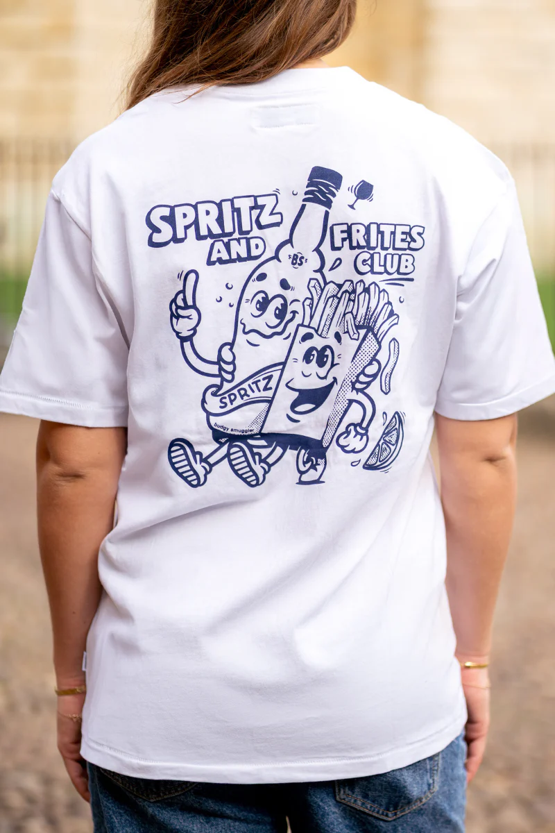 White Tee with Spritz and Frites
