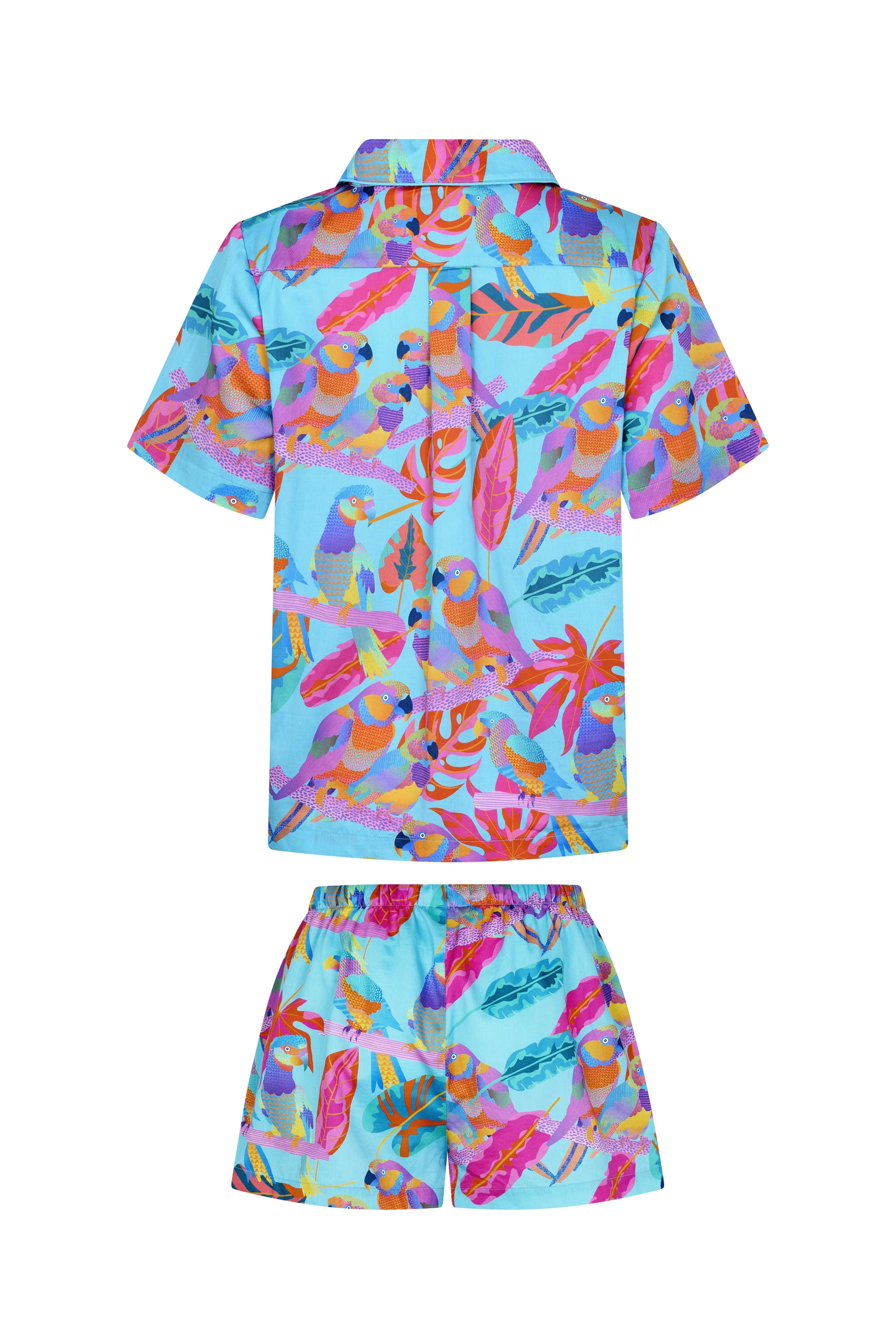 Women's Pyjama Set in Techno Parrots - Image 4